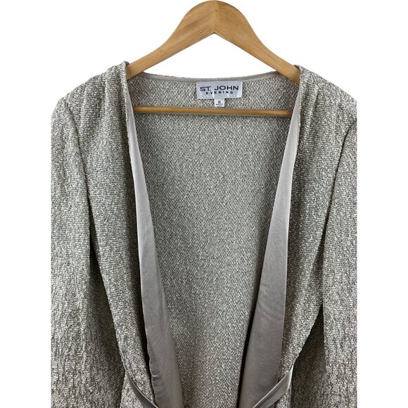 Women's St. John Evening Gray Set with Beaded Accent Size 8 - Picture 4 of 14